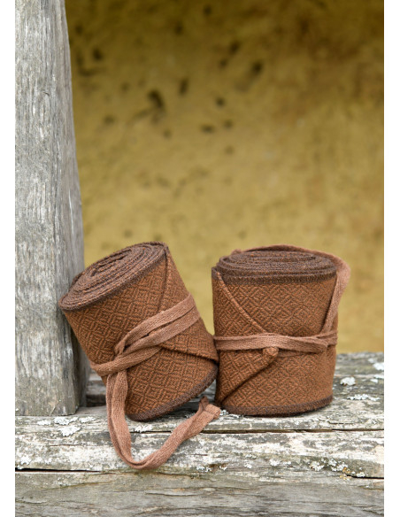 Bandes Vikinges en Laine Marron à...