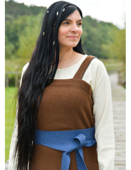 Ceinture viking en laine bleue pour...