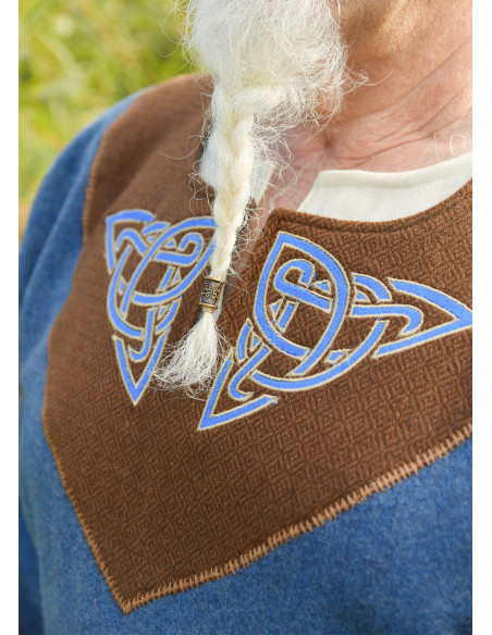 Tunique Viking Esben en Laine Bleue...