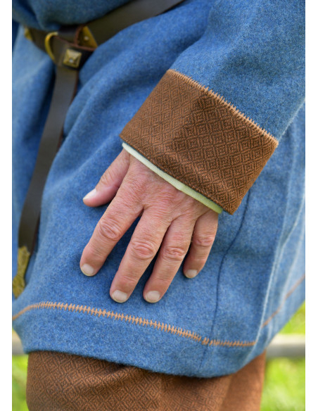 Tunique Viking Esben en Laine Bleue...