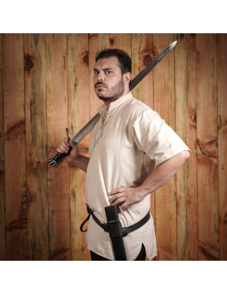 Ceinture en cuir Tahalì pour épées, noir