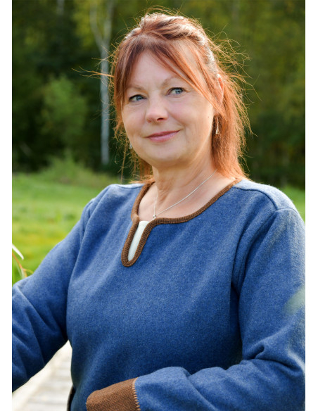 Robe Viking Lykka en Laine Bleue...