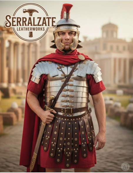 Ceinture romaine militaire en cuir...