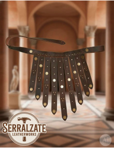 Ceinture légionnaire romaine en cuir, marron foncé