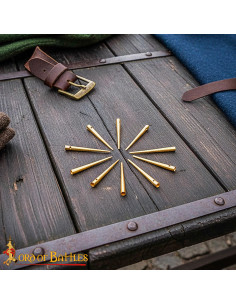 Set de 10 embouts médiévaux en laiton pour cordons 2