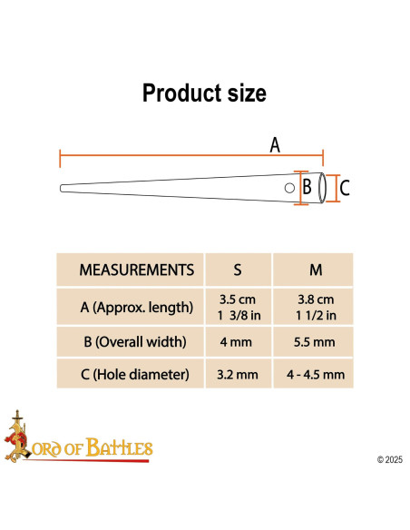 Set de 10 embouts médiévaux en laiton...