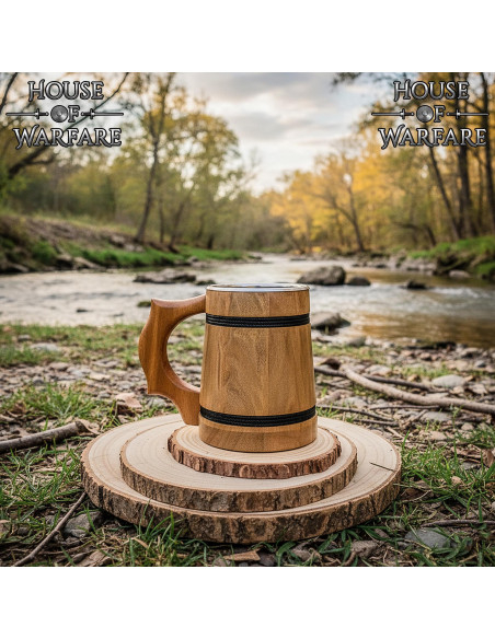 Mug en acier-bois style Pirate,...