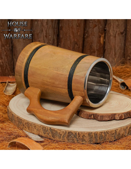 Mug en acier-bois style Pirate,...