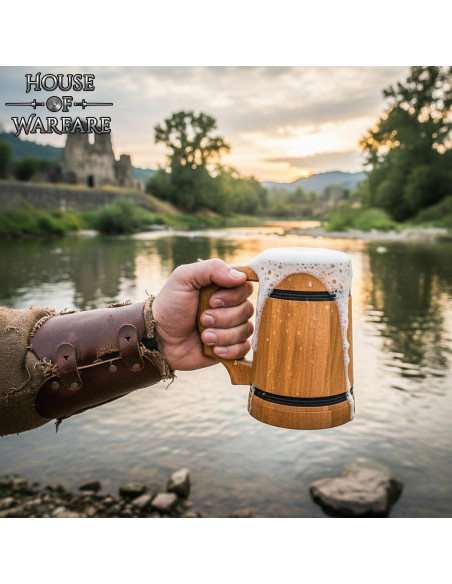 Mug en acier-bois style Pirate,...