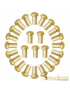 Set de 50 rivets tête de champignon en laiton 2