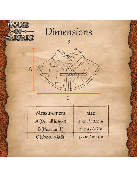Gorgerin médiéval rembourré avec...