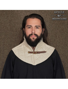 Gorgerin médiéval matelassé avec sangle, couleur naturelle 2