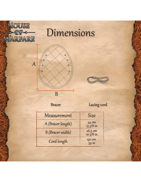 Brassards médiévaux rembourrés à 2...