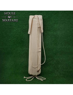 Carquois médiéval artisanal en toile naturelle pour archer