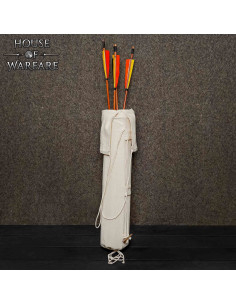 Carquois médiéval artisanal en toile naturelle pour archer 2