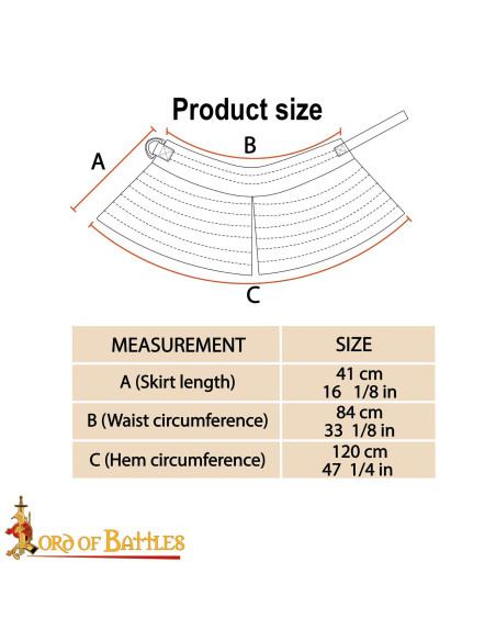 Jupe médiévale rembourrée en coton,...