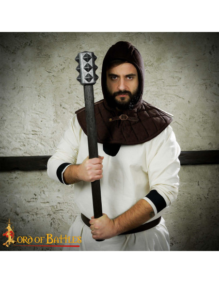 Gugel médiéval doublé en coton,...