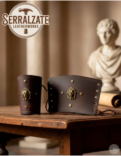 Bracelets de légionnaire romain Lion, marron 2