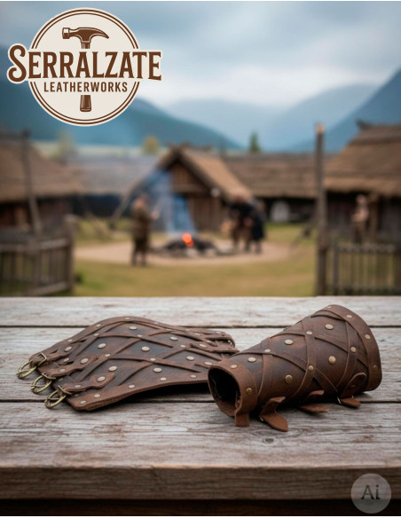 Bracelets Vikings en Cuir Véritable...