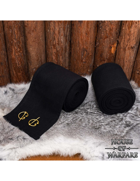 Winingas médiévales en coton noir,...