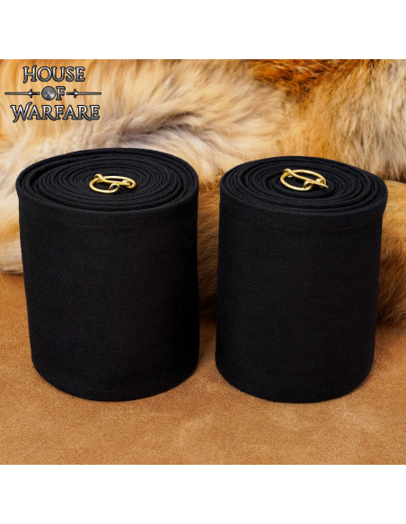 Winingas médiévales en coton noir,...