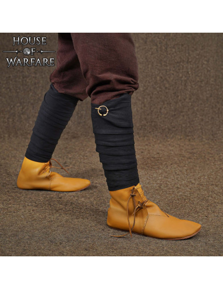 Winingas médiévales en coton noir,...