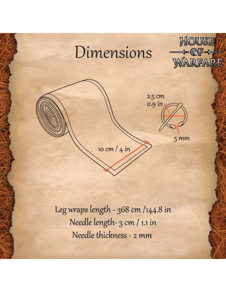 Winingas médiévales en coton noir,...