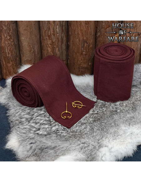 Winingas médiévales en coton marron,...