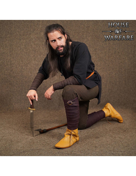 Winingas médiévales en coton marron,...