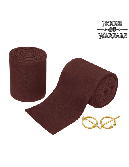 Winingas médiévales en coton marron,...