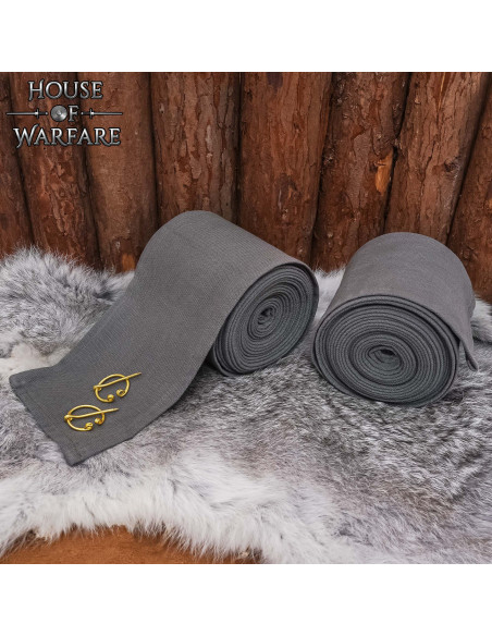 Winingas médiévales en coton gris,...