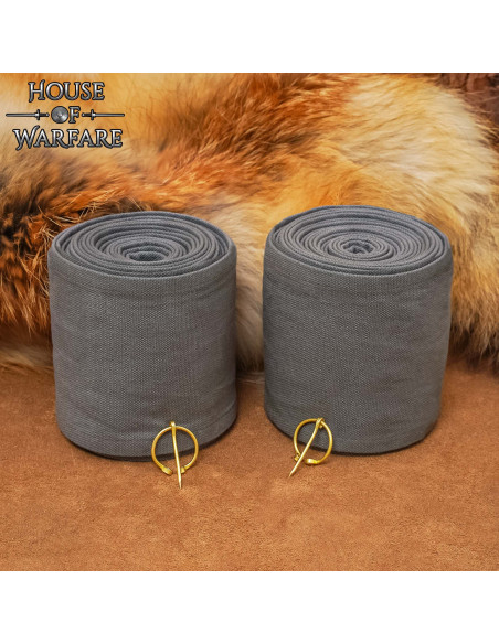 Winingas médiévales en coton gris,...