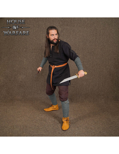 Winingas médiévales en coton gris,...