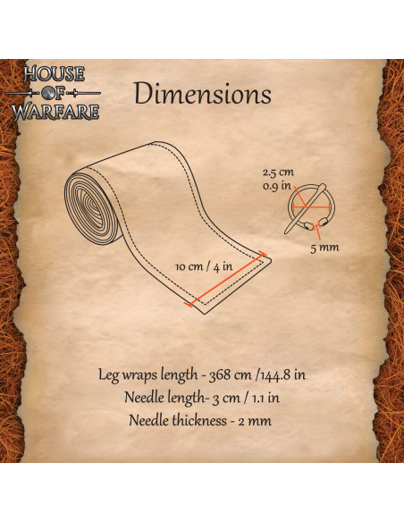 Winingas médiévales en coton gris,...