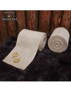 Winingas médiévales en coton blanc naturel, avec fibules...