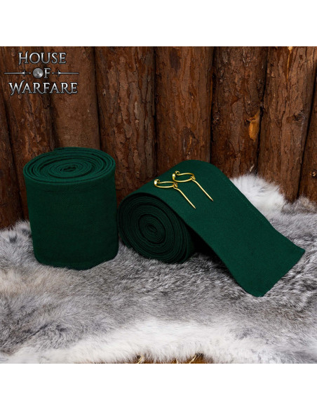 Winingas médiévales en coton vert,...