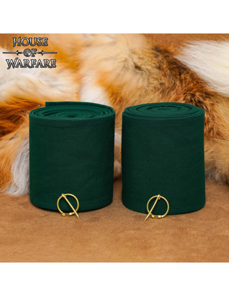 Winingas médiévales en coton vert,...