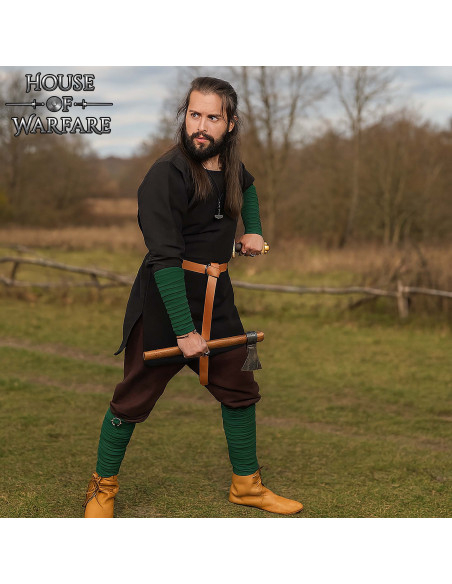 Winingas médiévales en coton vert,...