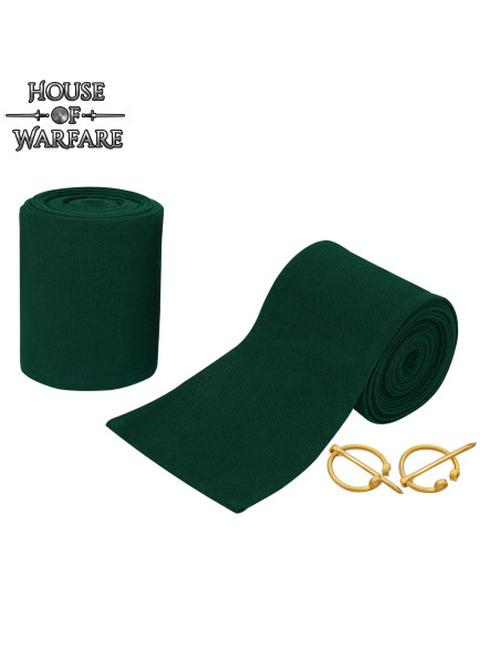 Winingas médiévales en coton vert,...