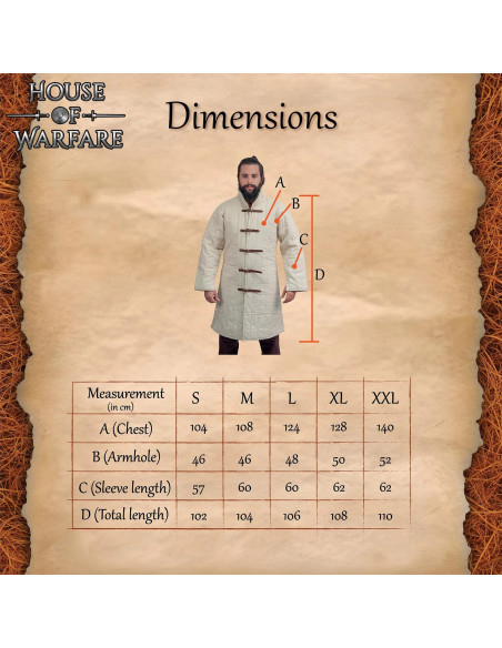 Gambesón médiéval matelassé avec...