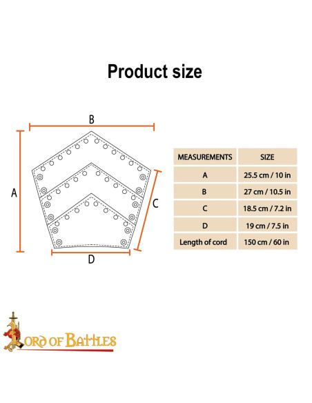 Bracelets médiévaux en cuir noir,...