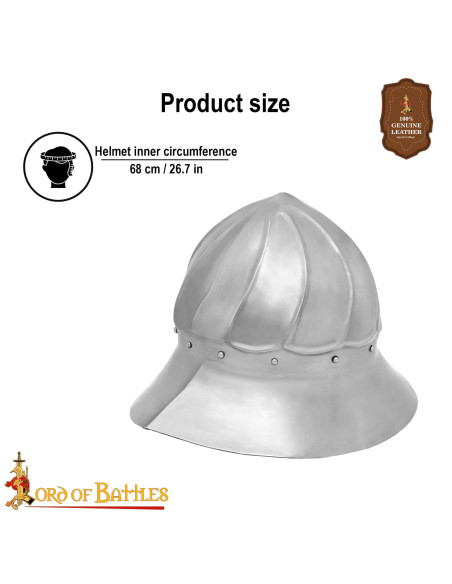 Casque médiéval Burgonde du XVe...