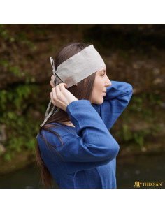 Bandana médiévale des siècles XII-XV en lin, couleur... 2