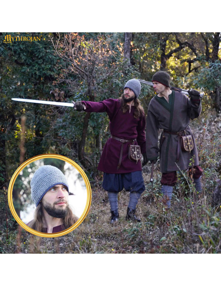 Bonnet médiéval nordique en laine...