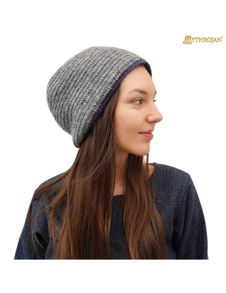 Bonnet médiéval nordique en laine...