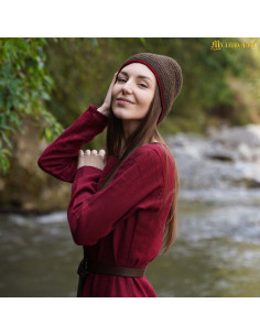 Bonnet médiéval nordique en laine modèle Naalbinding,... 2