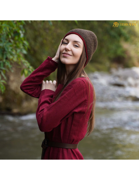 Bonnet médiéval nordique en laine...