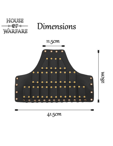 Epaulières médiévales en cuir noir...