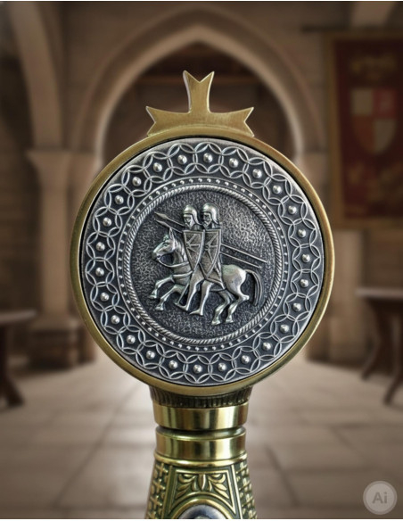 Épée templière décorée