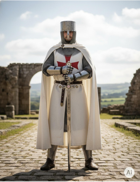 Épée templière décorée